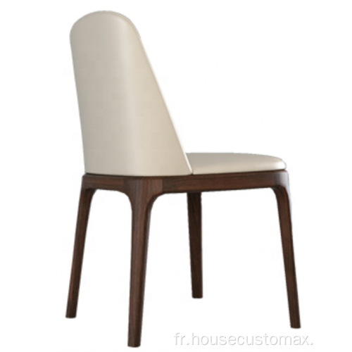 Salle à manger chaise rembourrée en cuir Chaises de salle à manger en bois